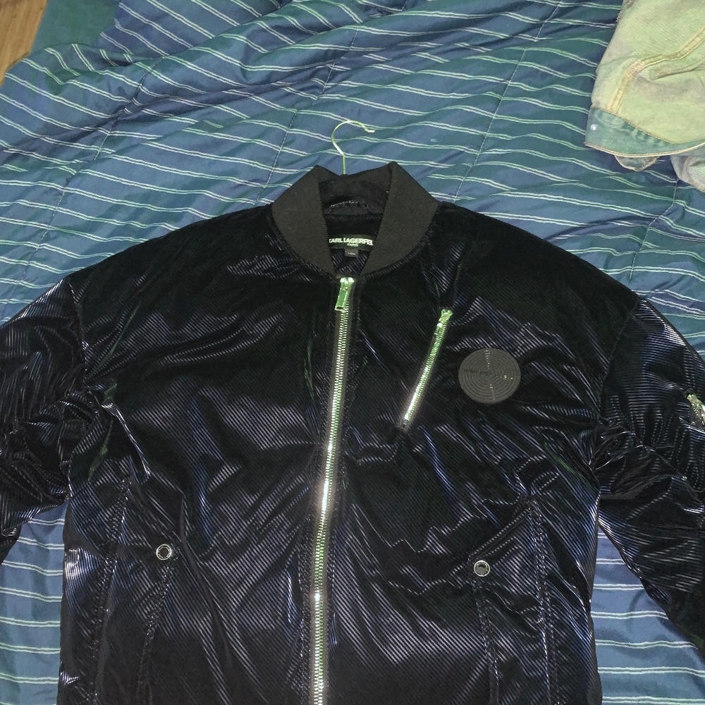 KARL LAGERFELD Large navy Blue puffer Jacket
